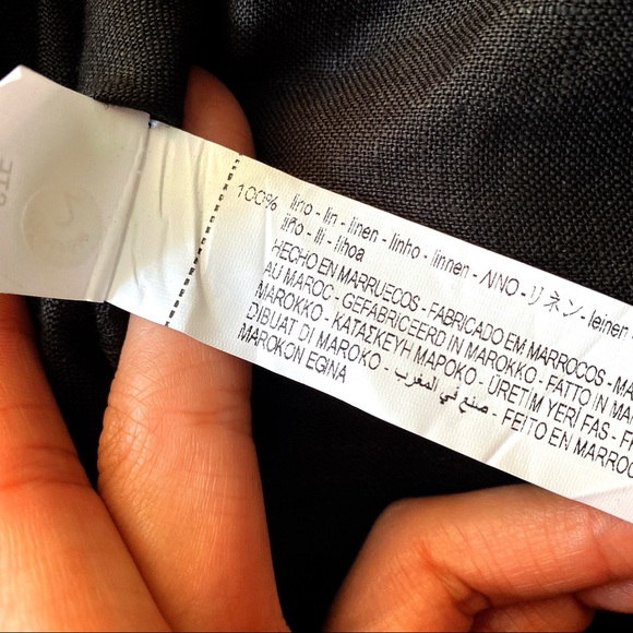 🖤 ZARA BLACK LINEN BOW LOOSE FIT TOP! - Picture 10 of 10
